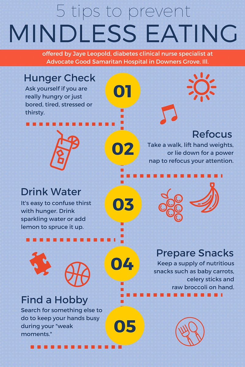 Infographic: 5 tips to prevent mindless eating | health enews