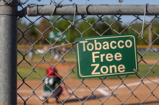 No more chewing tobacco at the ballpark